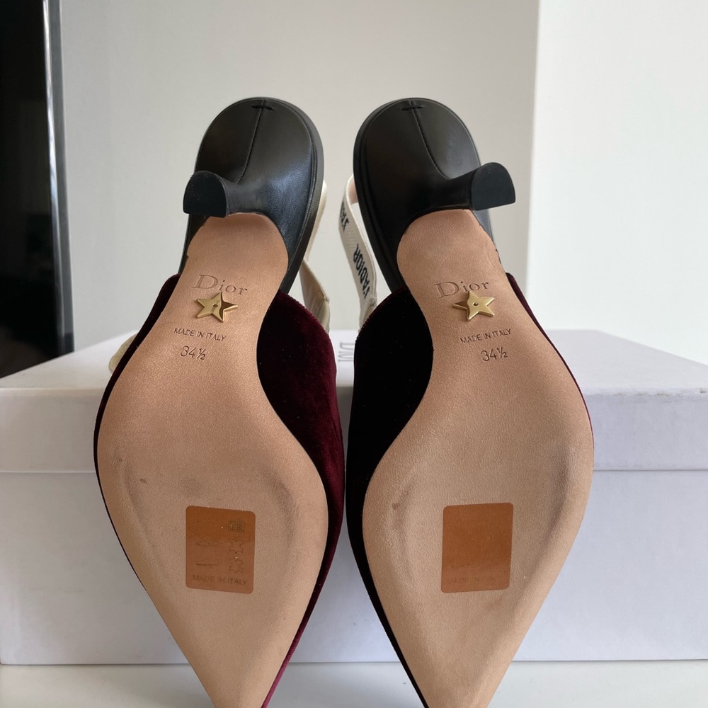 Dior J’Adior Slingback Heels Deep Amaran 34.5 - Picture 6 of 12